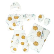 Комплект 5-ти предметный (пеленка, распашонка, ползунки, шапочка, рукавички)