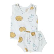 Комплект 2-х предметный (майка и трусы под памперс) кулир