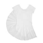 Купальник гимнастический с юбкой, белый